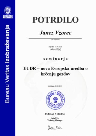 Vzorec potrdila EUDR