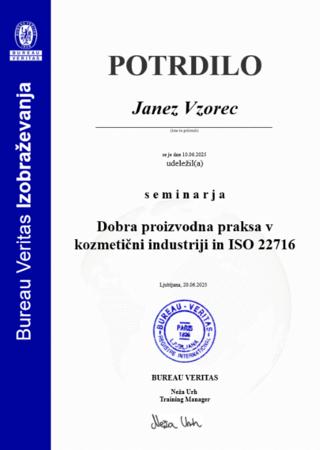 Dobra proizvodna praksa v kozmetični industriji in ISO 22716