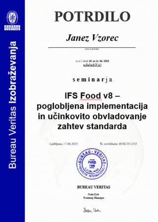 Potrdilo Poglobljeni IFS
